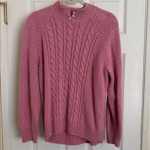EUC Karen Scott Pink Cable Knit Women's Sweater
Size XL